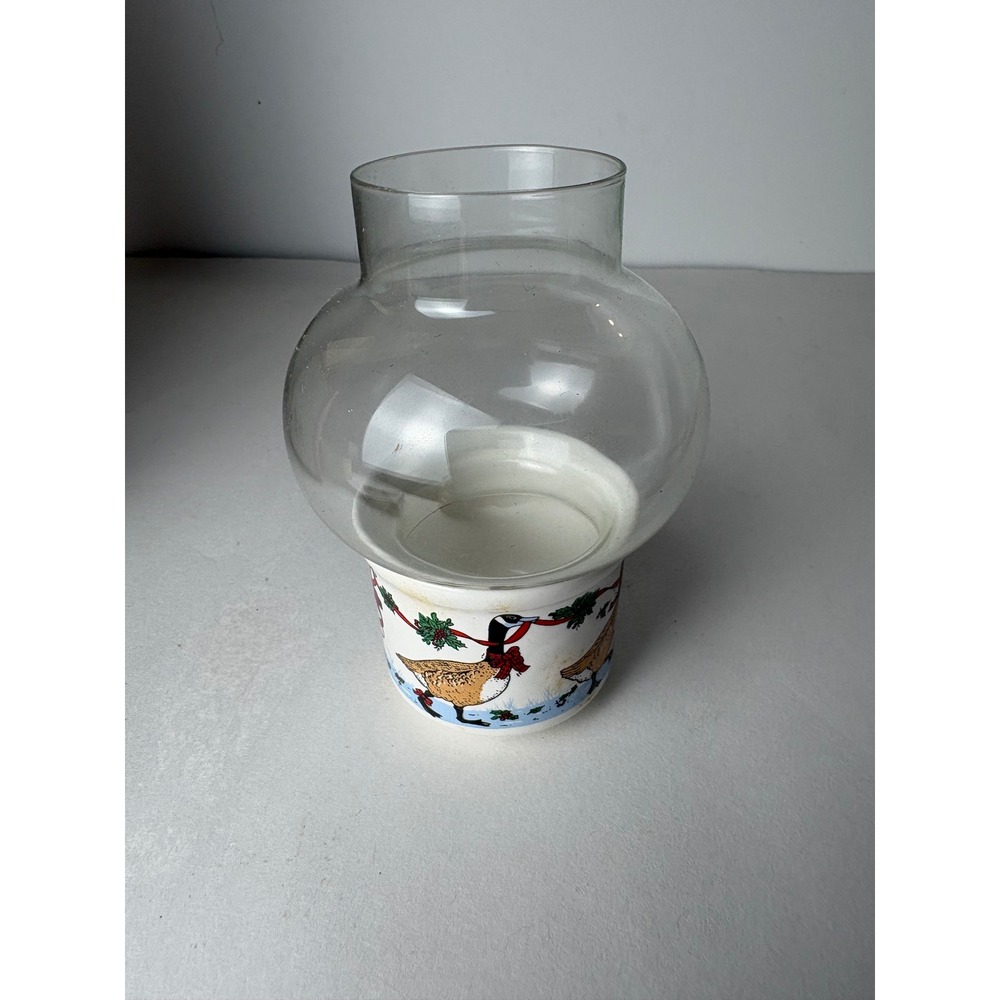 Potpourri Press Petite Love Lite Vintage Christmas Goose Candle Holder with Box